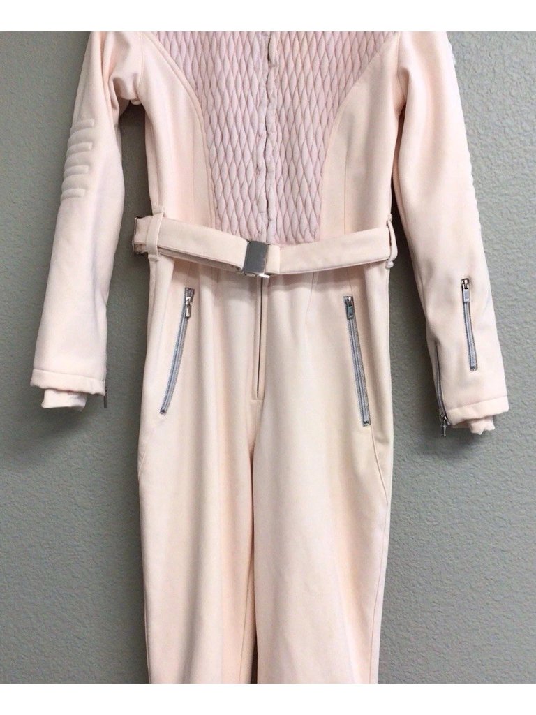 My Sunday Ski Suit Pink Women’s Size Large One Piece Silver Zippers Flaw — image 5 of 8